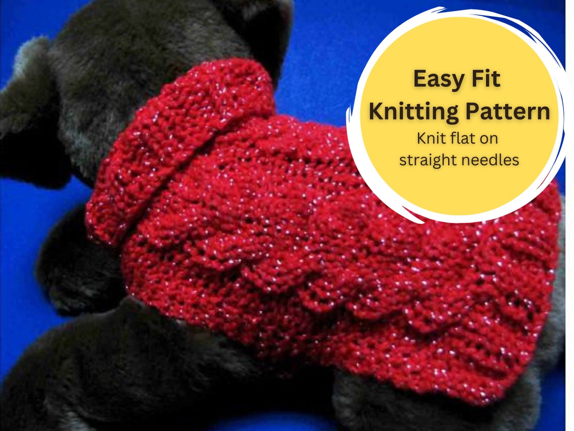 Dog Sweater Knitting Pattern String of Hearts Cable Dog Etsy