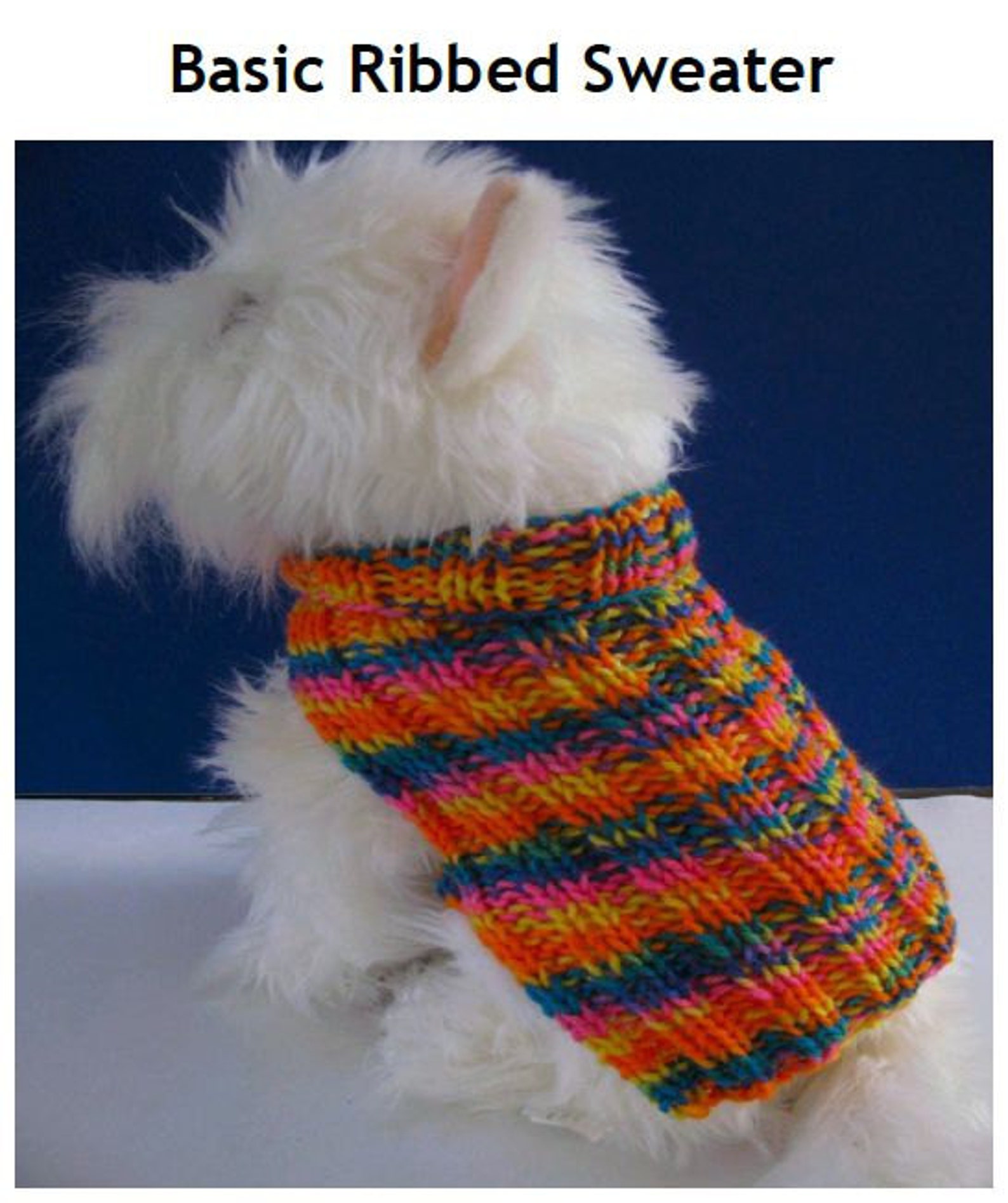 Dog sweater Knitting patterns Easy To Knit Three Knitting Etsy