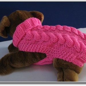Dog sweater knitting pattern Celtic Doggie Smart Cables Sweater PDF image 2