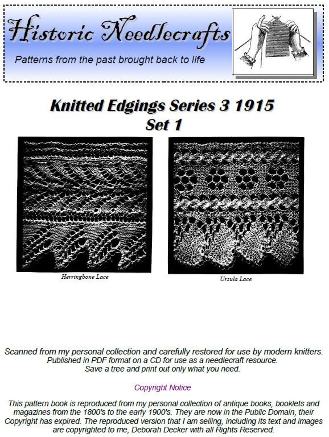 Knitted Lace Edgings Needlecraft Series 3 Set 1 Vintage | Etsy