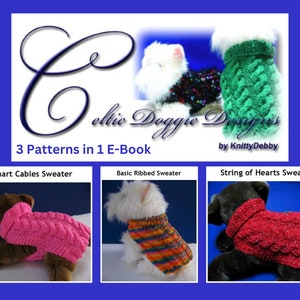 3 Dog sweater Knitting patterns - Easy To Knit Celtic Doggie Three Knitting Patterns eBook Vol 1 PDF