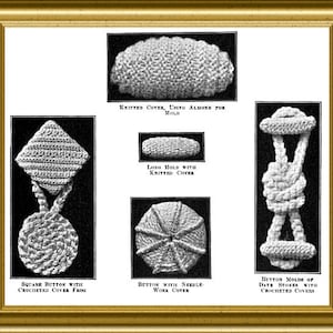 Crochet Buttons Pattern from 1915 Downloadable PDF Vintage Pattern