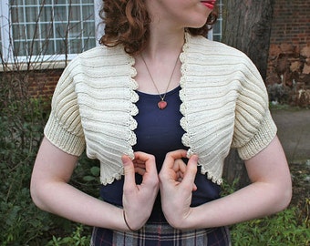 Knitted Bolero pattern Vintage PDF 1953 Shrug