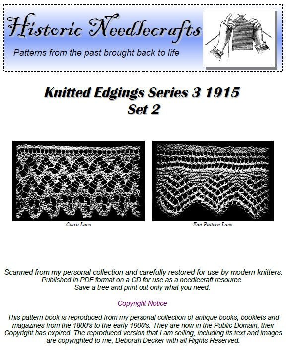 Knitted Lace Edgings Needlecraft Series 3 Set 2 Vintage - Etsy