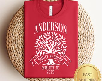 Custom Family Reunion Shirt. Personalized Family Reunion Tee, Summer 2025 Matching Family Shirts, Family Tree Tee Shirt Family Reunion Favor