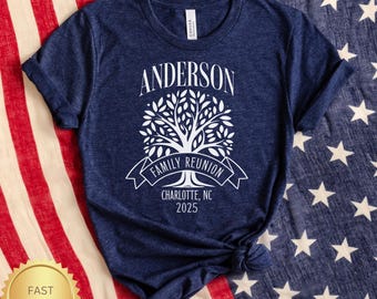 Custom Family Reunion Shirt. Personalized Family Reunion Tee, Summer 2025 Matching Family Shirts, Family Tree Tee Shirt Family Reunion Favor