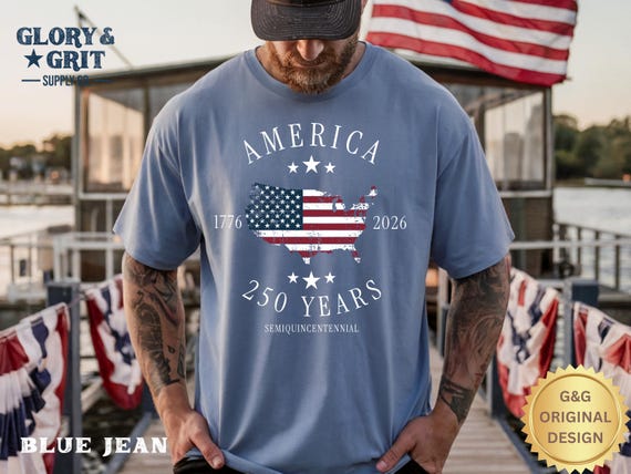 America 250th Anniversary Shirt, Patriotic Comfort Colors Tee, Semiquincentennial 1776–2026, Fourth of July Apparel