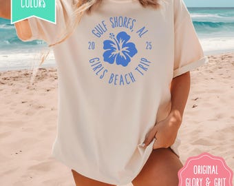 Custom Girls Trip Shirt, Personalized Girls Beach Vacation Tee, Girls Trip Favors, Comfort Colors Girls Trip Shirt Matching Travel T-Shirts