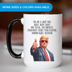 Custom Trump Coffee Mug For Papa, Funny Political Mug, Dad Birthday Gift for Fathers Day Gift, Republican Mug, Trump Cup, Gift from Daughter
