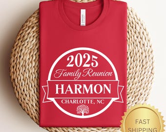 Custom Family Reunion Shirt. Personalized Family Reunion Tee, Summer 2025 Matching Family Shirts, Family Tree Tee Shirt Family Reunion Favor