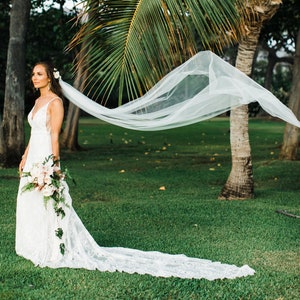 Simple Soft Tulle Veil, Wedding Veil, Bridal Veil, French Tulle Veil