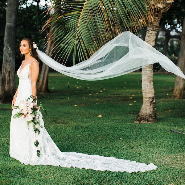 Simple Soft Tulle Veil, Wedding Veil, Bridal Veil, French Tulle Veil