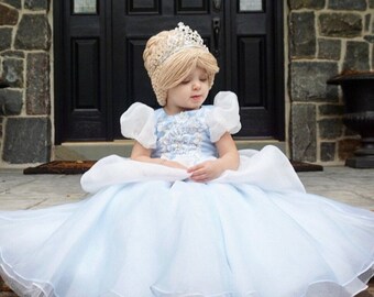 Girl Cinderella Ball Gown Party Dress, Girl Cinderella Dress, Birthday Dress | Elly