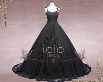 used black wedding dress