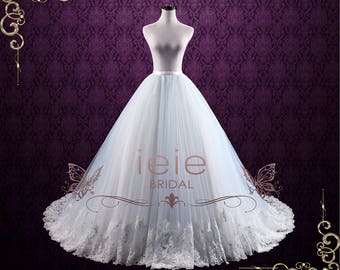 Ice Blue Ball Gown Wedding Skirt | Chelse