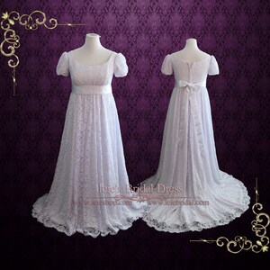 Regency Edwardian Style Lace Wedding Dress With Empire Waist - Etsy