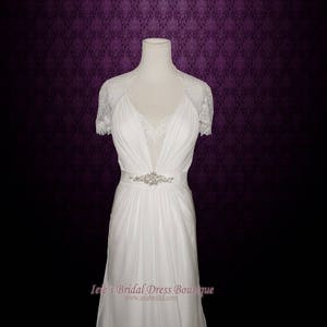 Wedding Dress, Boho Wedding Dress, Silk Wedding Dress, Vintage Style Chiffon Wedding Dress, Goddess Wedding Dress Ashley image 5