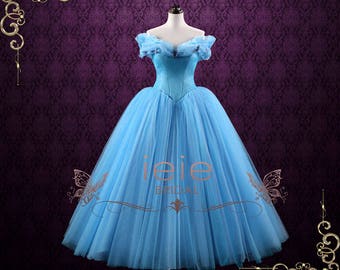 Cinderella Blue Ball Gown Evening Dress Prom Dress Formal Dress | Cinderella