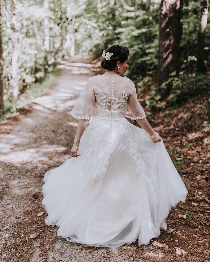 Vintage Wedding Dress With Sleeves Fairy Tale Wedding Dress Etsy