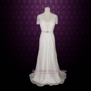 Wedding Dress, Boho Wedding Dress, Silk Wedding Dress, Vintage Style Chiffon Wedding Dress, Goddess Wedding Dress Ashley image 3