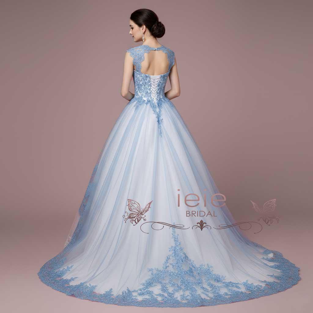Princess Blue Lace Ball Gown: Gothic Fairytale Wedding Dress - Etsy