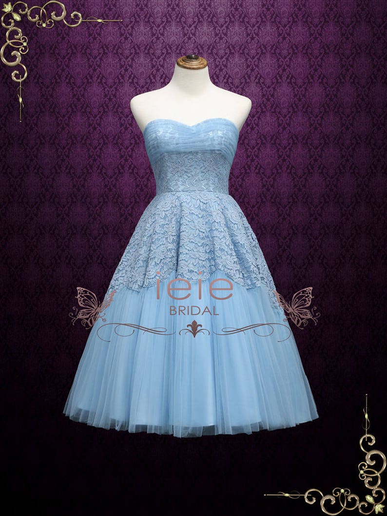 Vintage Style Tea Length Prom Dresses