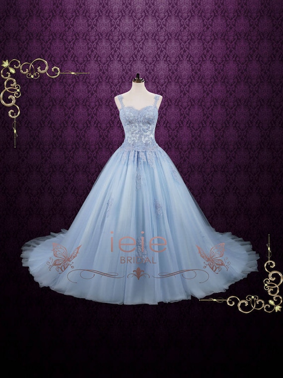 etsy blue wedding dress