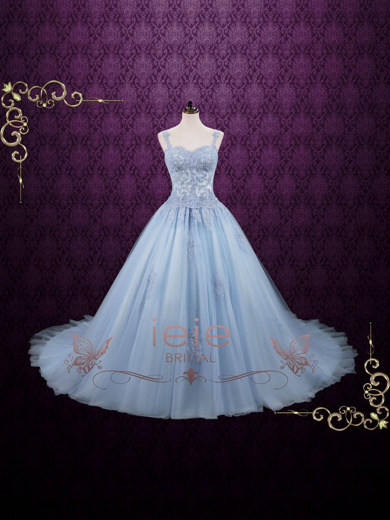Cinderella Blue Wedding Dress Dust Blue Ball Gown Beaded Luxury Princess Wedding  Dress Fairy Disney Princess Wedding Dress ball Gown - Etsy
