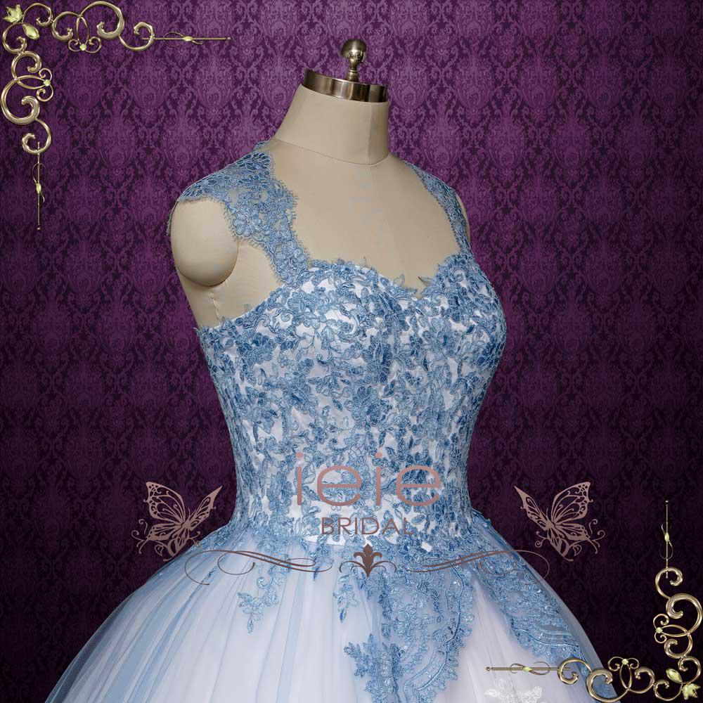 Princess Blue Lace Ball Gown: Gothic Fairytale Wedding Dress - Etsy