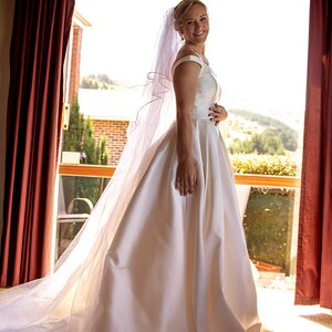 Black Wedding Dress, Gothic Wedding Dress, Unique Wedding Dress, Satin Wedding Dress, Color Wedding Dress, Custom Wedding Dress Luisa image 9