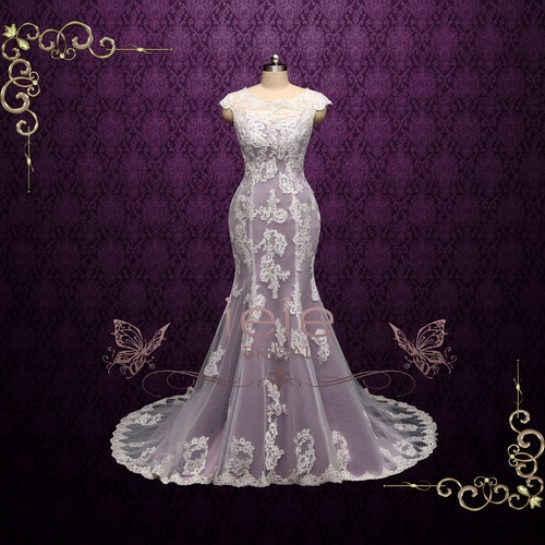 purple lace dress with sleeves