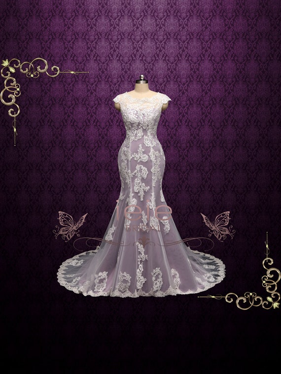 Cap Sleeves Lace Wedding Dress ...