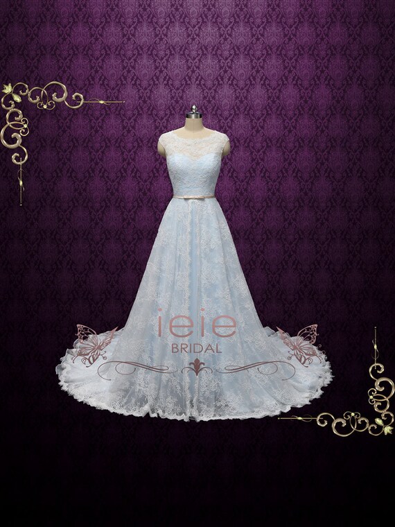 powder blue wedding dress