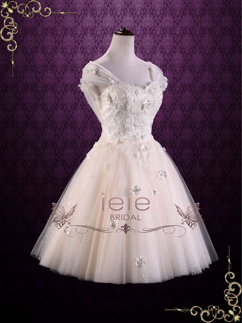 Vintage Inspired Short Tea Length Lace Wedding Dress Rosie - Etsy