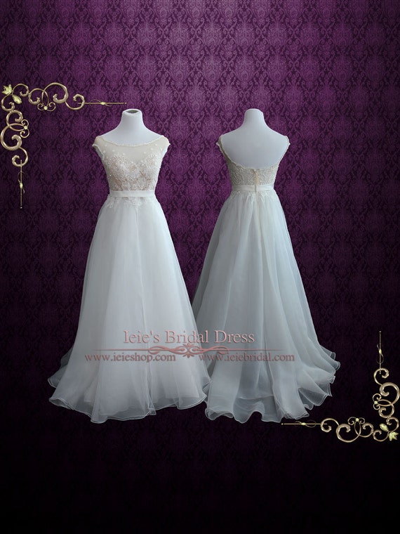 lace organza wedding dress