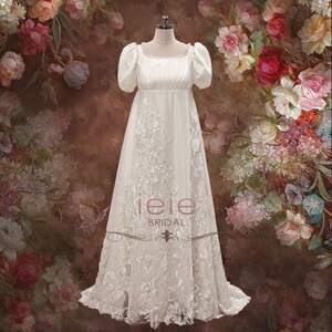 V-neck Empire Floor-length Gown with Lace Pleating Dusty Rose main image 1