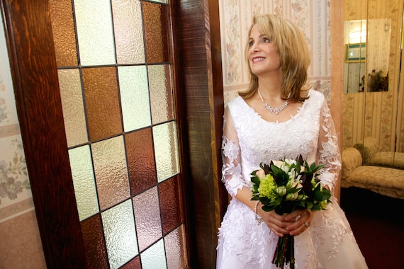 Abito da sposa retrò abito da sposa lungo il tè abito da | Etsy Italia