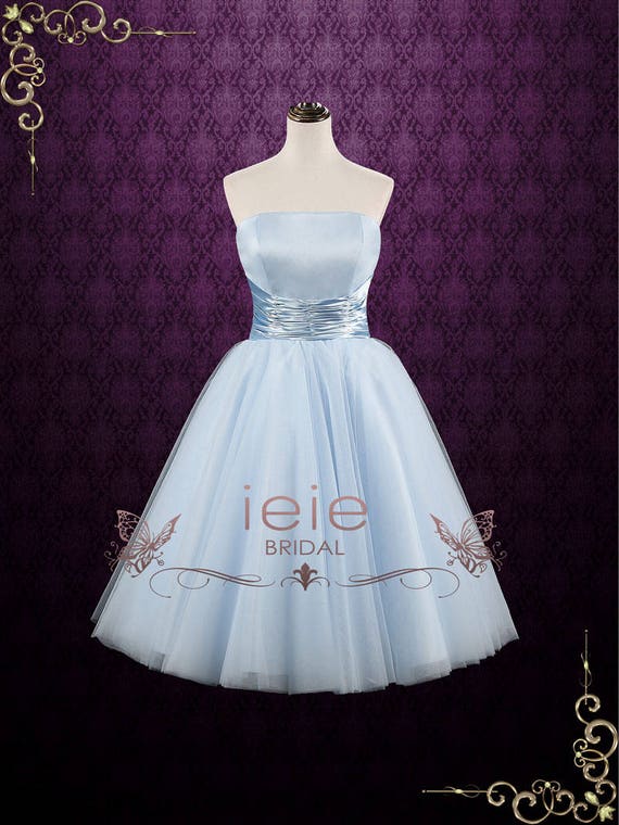 Strapless top 50s dress