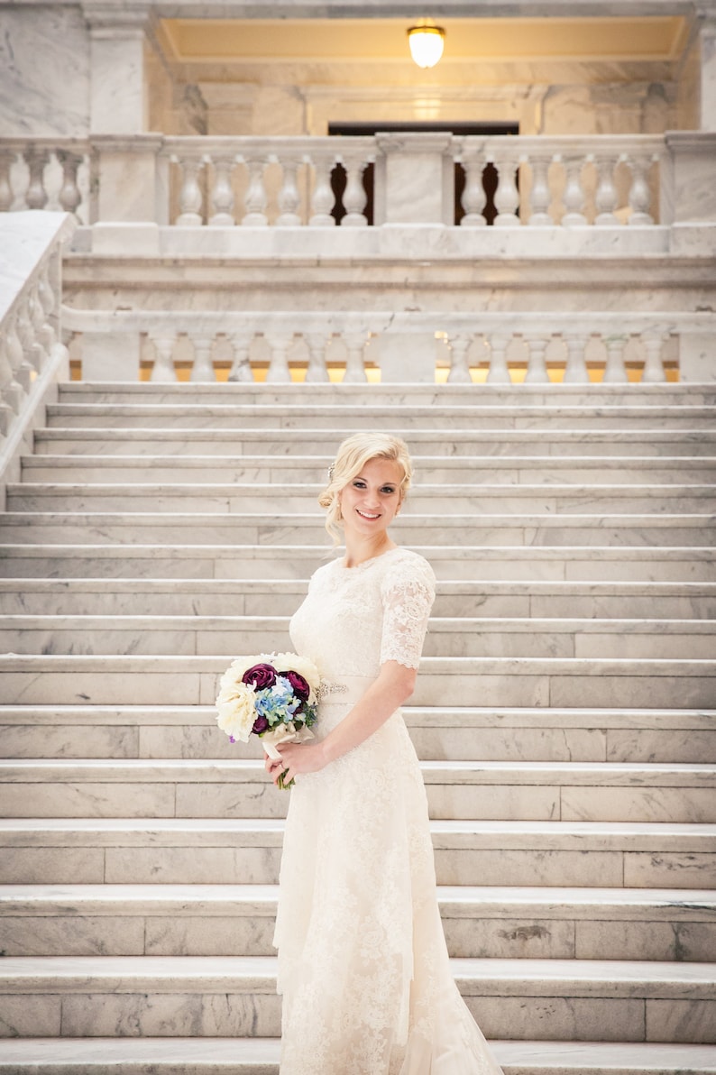 Modest Vintage Wedding Dresses Utah Carley Connellan