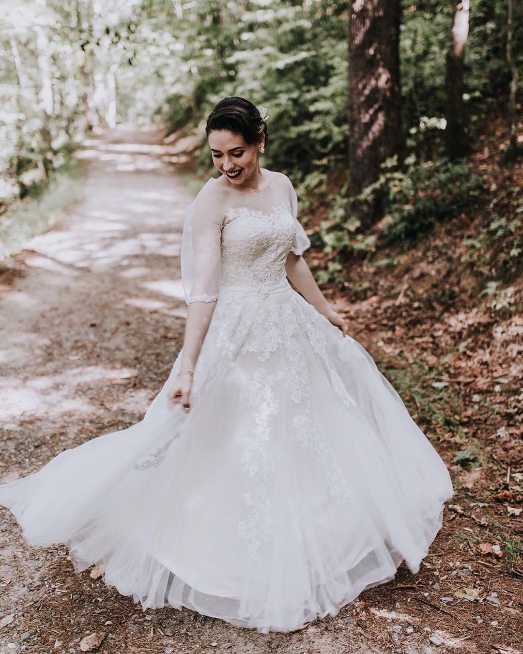 Sleeves Fairy Tale Wedding Dress 