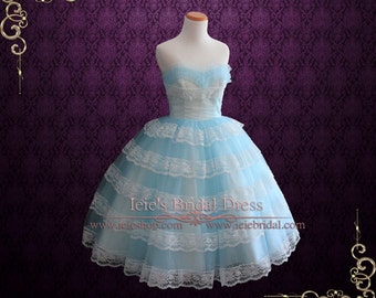 Tea Length Prom Dress Retro Prom Dress ...