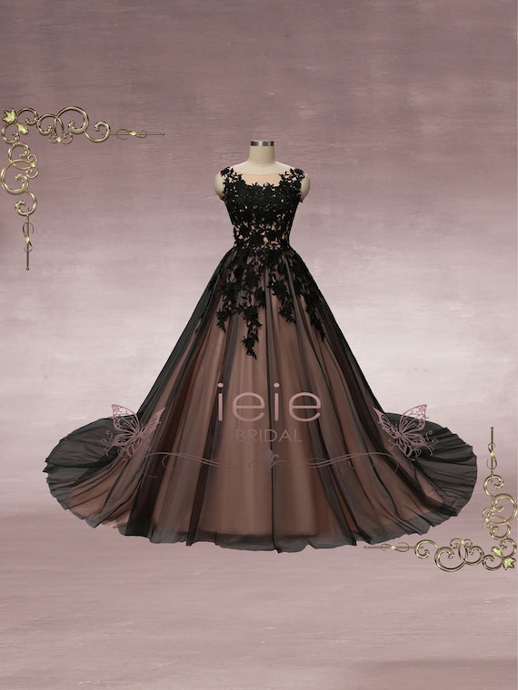 Black Lace Ball Gown Wedding Dress ...