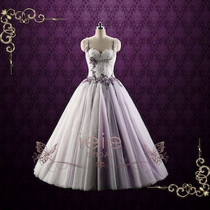 Purple Lace Ball Gown Style Wedding Dress | Violet