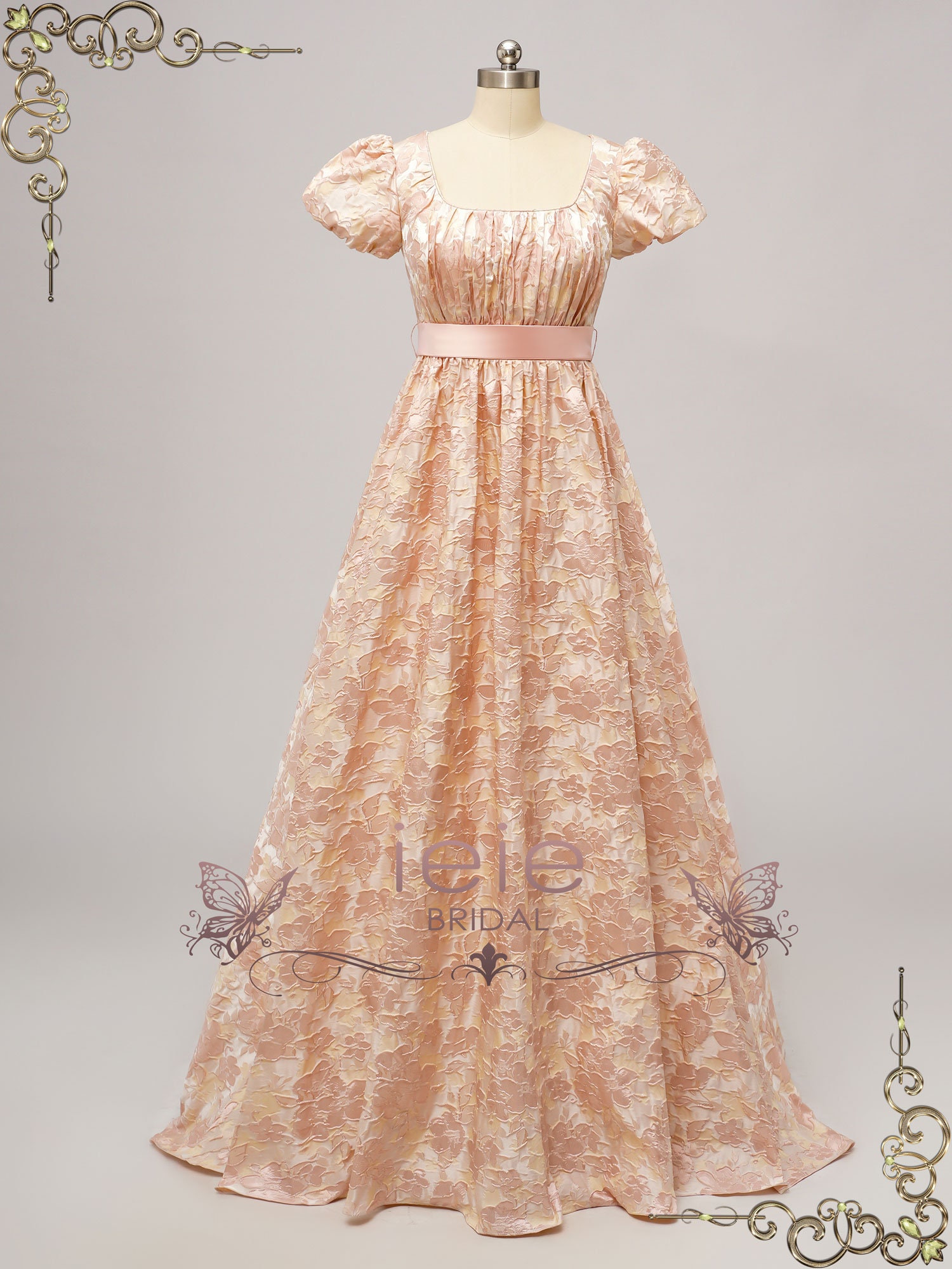 Custom Regency Style Ball Gown: Rose Pink Formal Dress