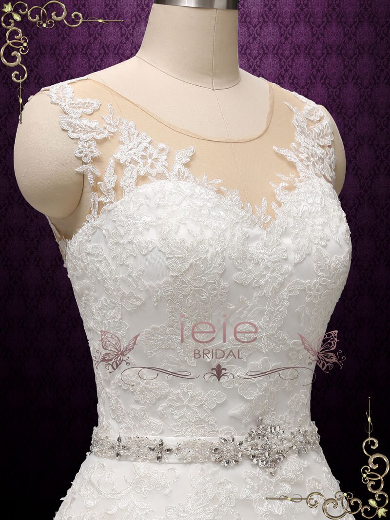 Convertible wedding top dresses detachable skirts