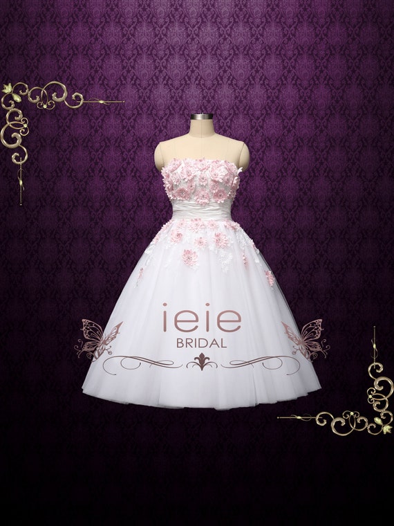 etsy tea length wedding dress