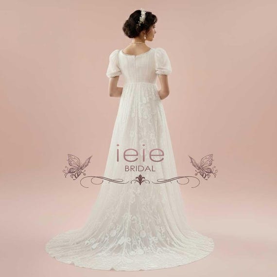 Buy Regency Lace Wedding Dress With Empire Waist | Daphnie Online in India  - Etsy