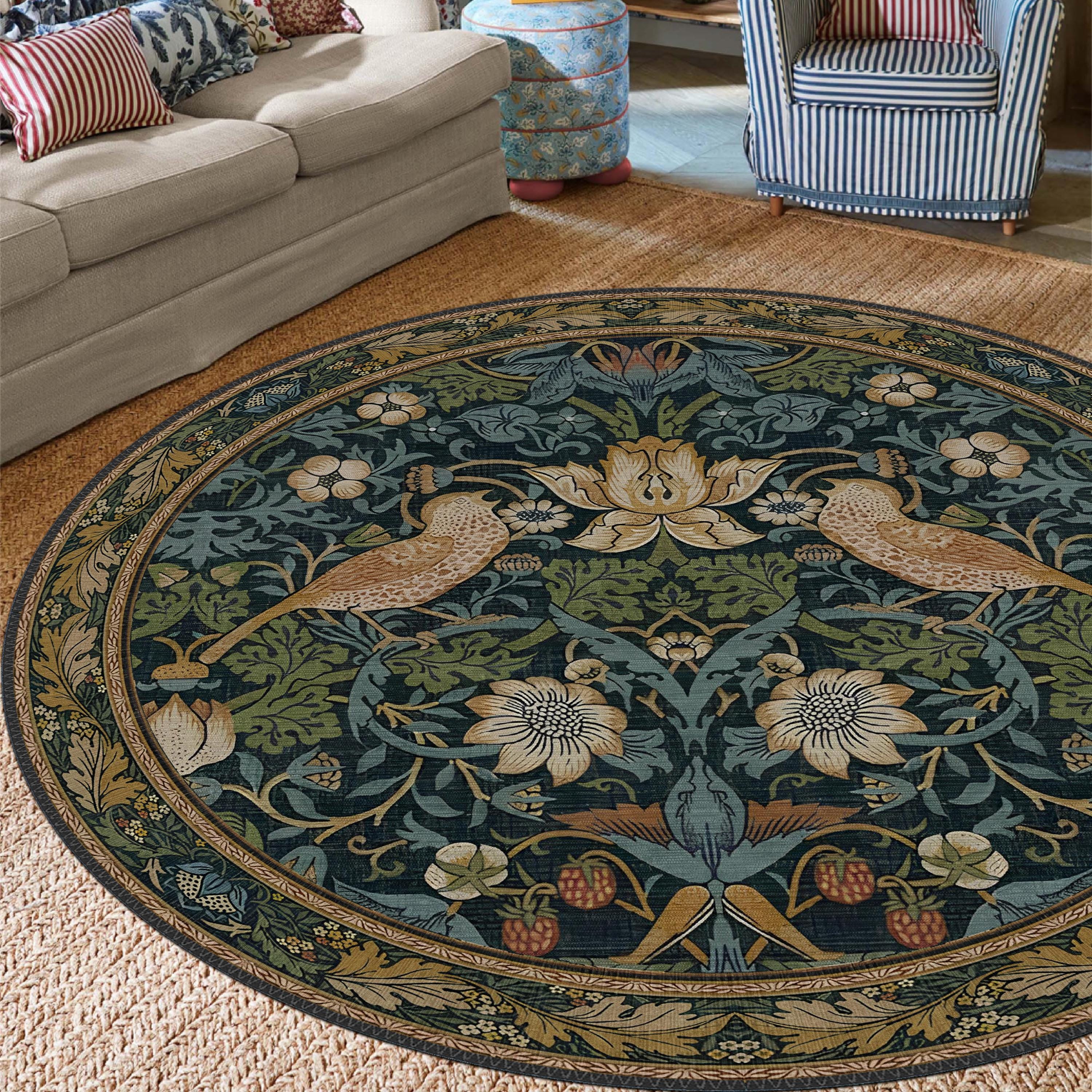 Round Turkish Rug - Etsy
