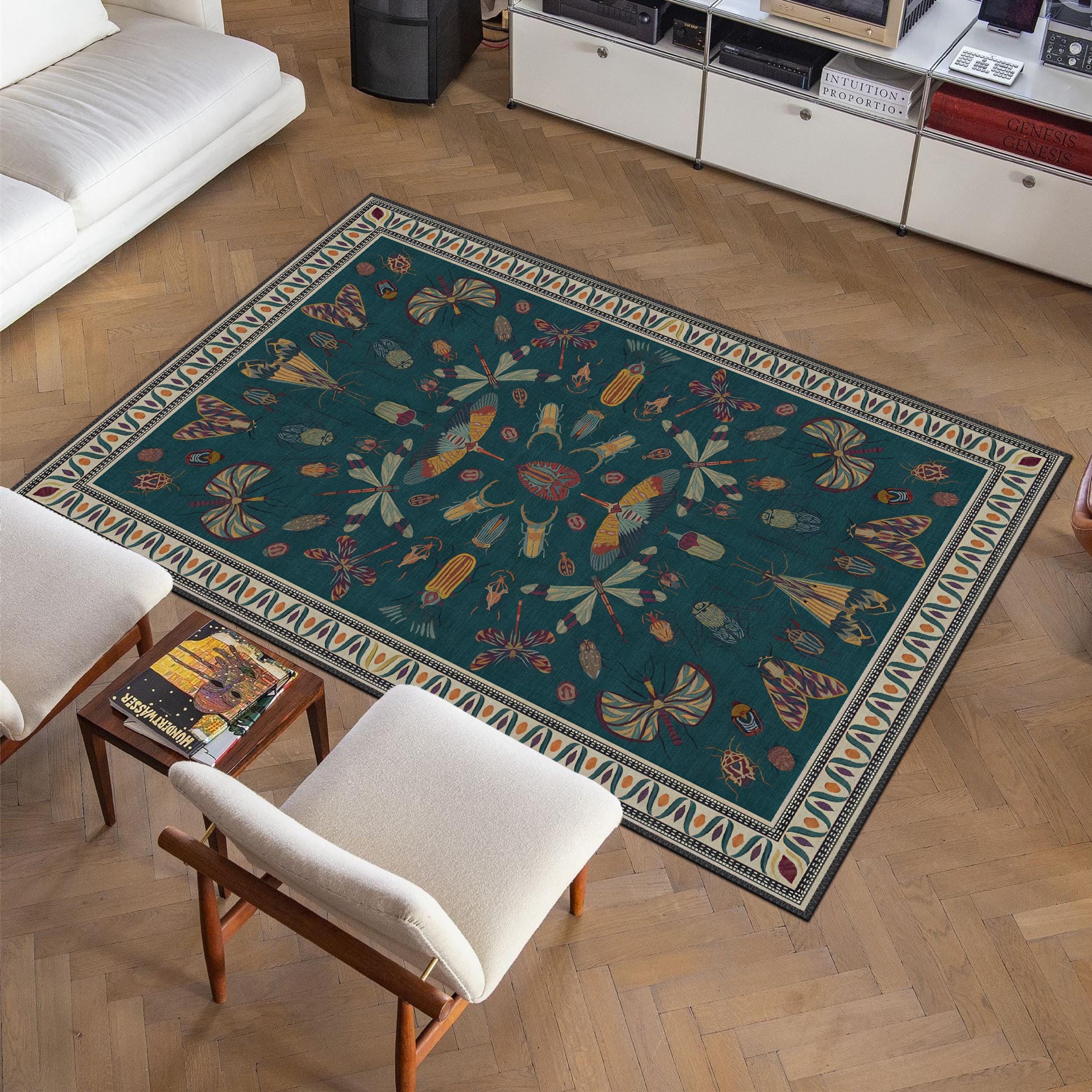 Avian-inspired Rug for Home Decoration, Cozy Home, Washable Non-slip ...
