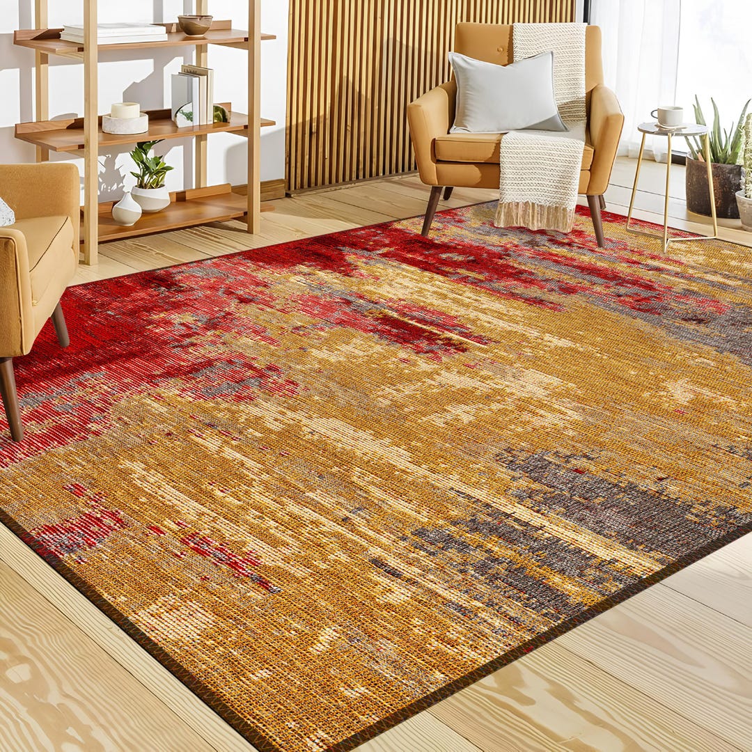 Posh Rug Designs Boho Chic Elegance Modern Design Rug, Decorative Unique Rug, Washable ...